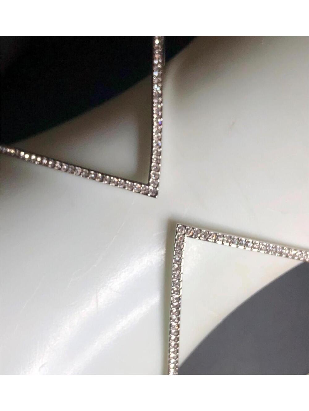 7384 Eliot Danori Silver tone CZ  X hinged cuff bracelet 7"